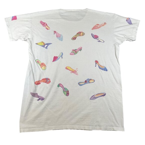 Brighton Womens One Size White If The Shoe Fits T-Shirt SS Preshrunk‎ Cotton - Picture 7 of 9